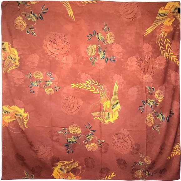 NWT Double Sided Silk Scarf 52"x52" Large Square Shawl Wrap XiangYunShal 2285 - Picture 7 of 15